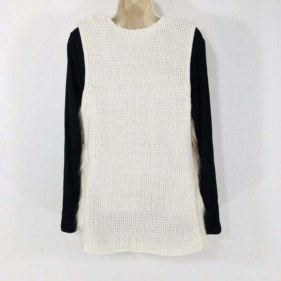 Design Lab Fluffy Faux Fur Open Vest Size M - Picture 7 of 9